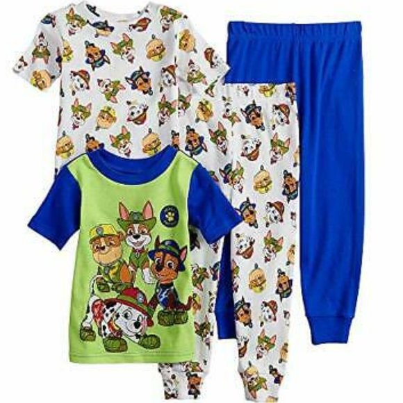 4 pc Paw Patrol Jungle pajamas toddler boys - 2T - Picture 1 of 5